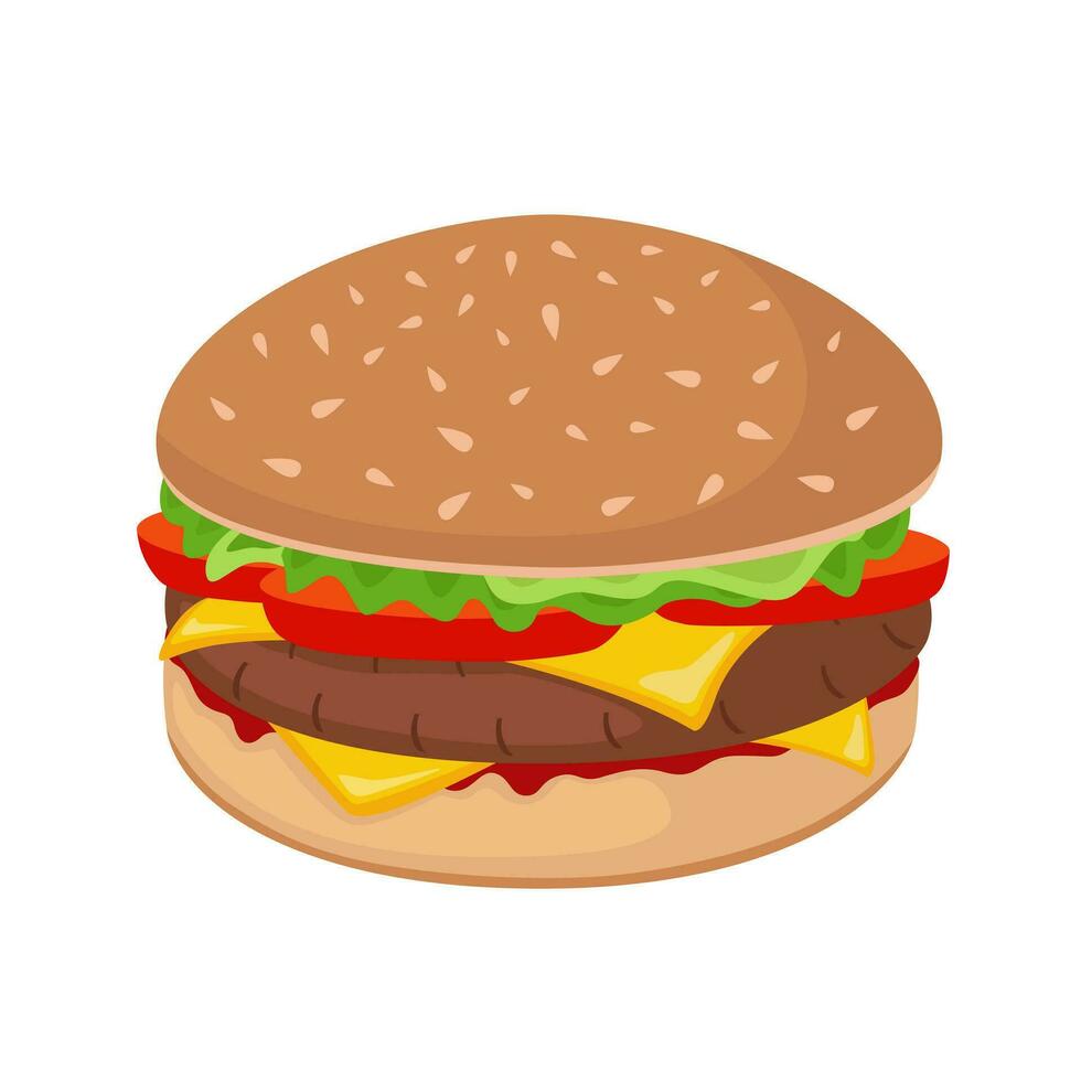hamburguesa rápido comida vector