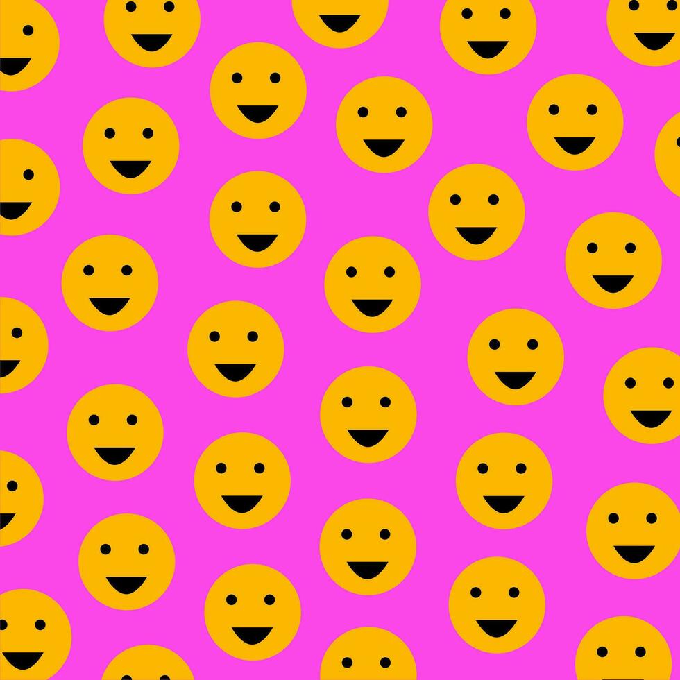 Happy smiles faces pattern vector
