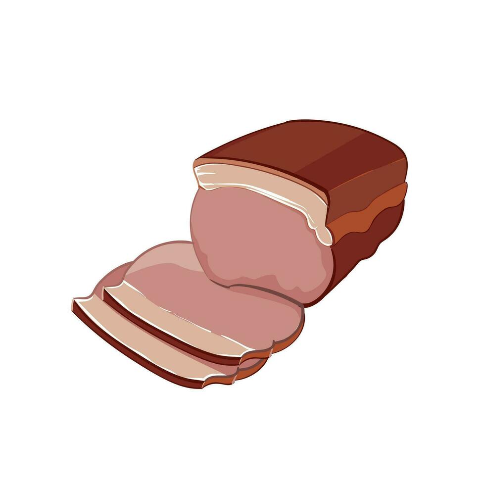 Bacon sliced vector illustration