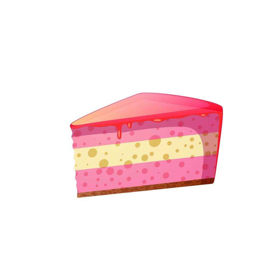 Strawberry tasty cake vector