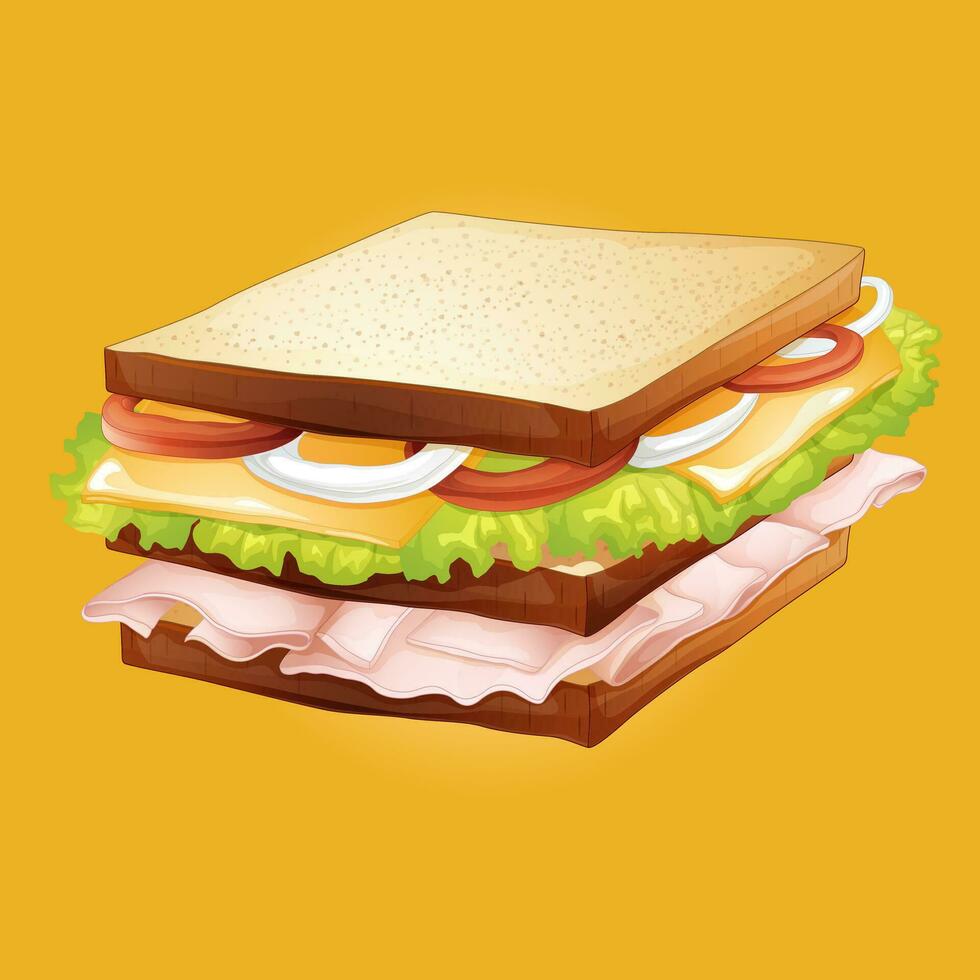 Tasty sandwich vector