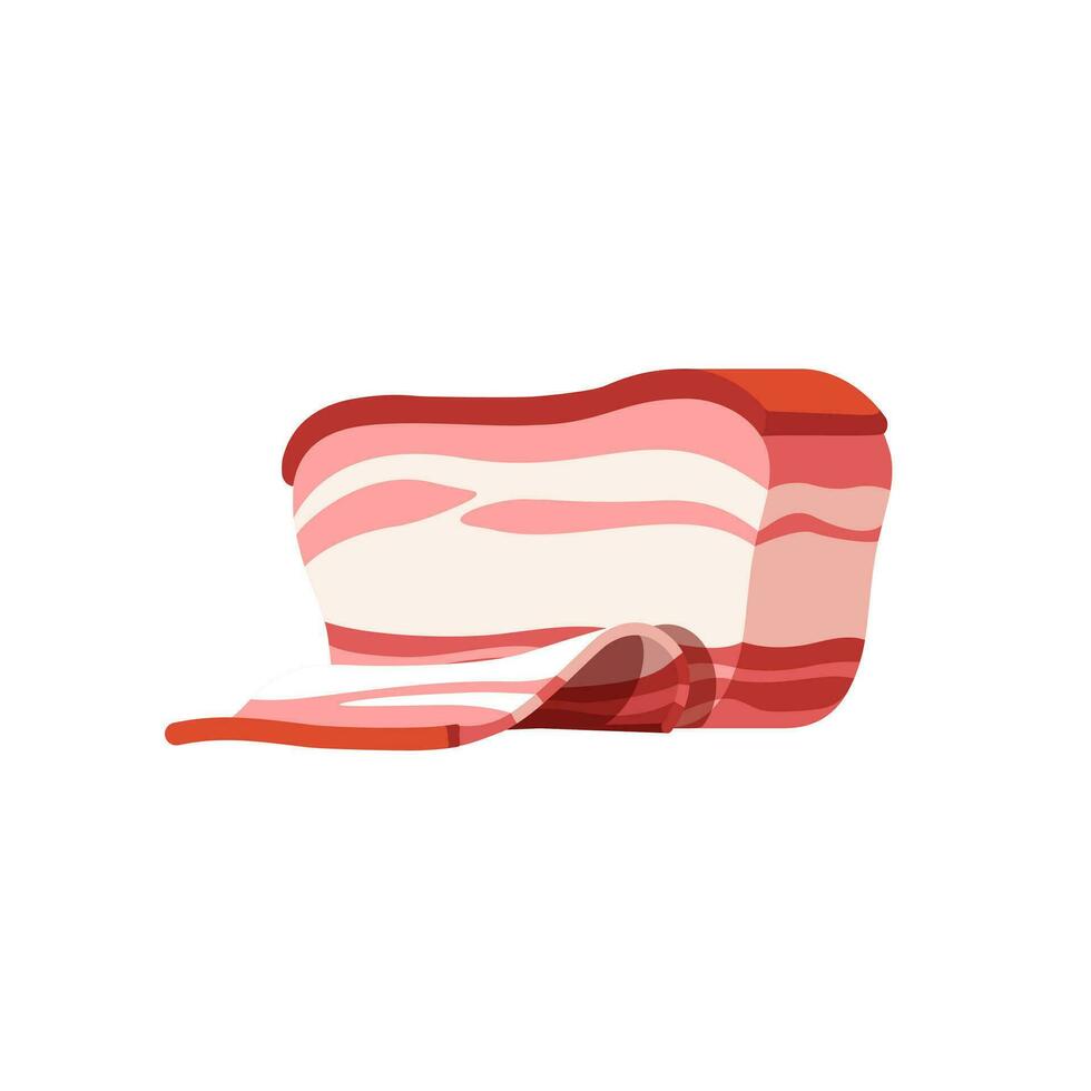 Sliced bacon vector