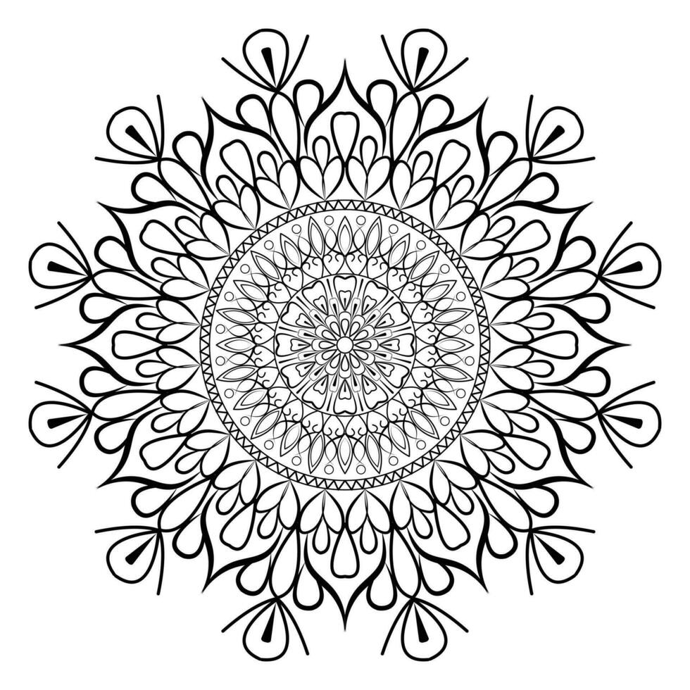 Luxury mandala decorative round ornament can be used for ramadan pattern flower simple art, indian puja alpona, greeting card, phone case print, etc vector