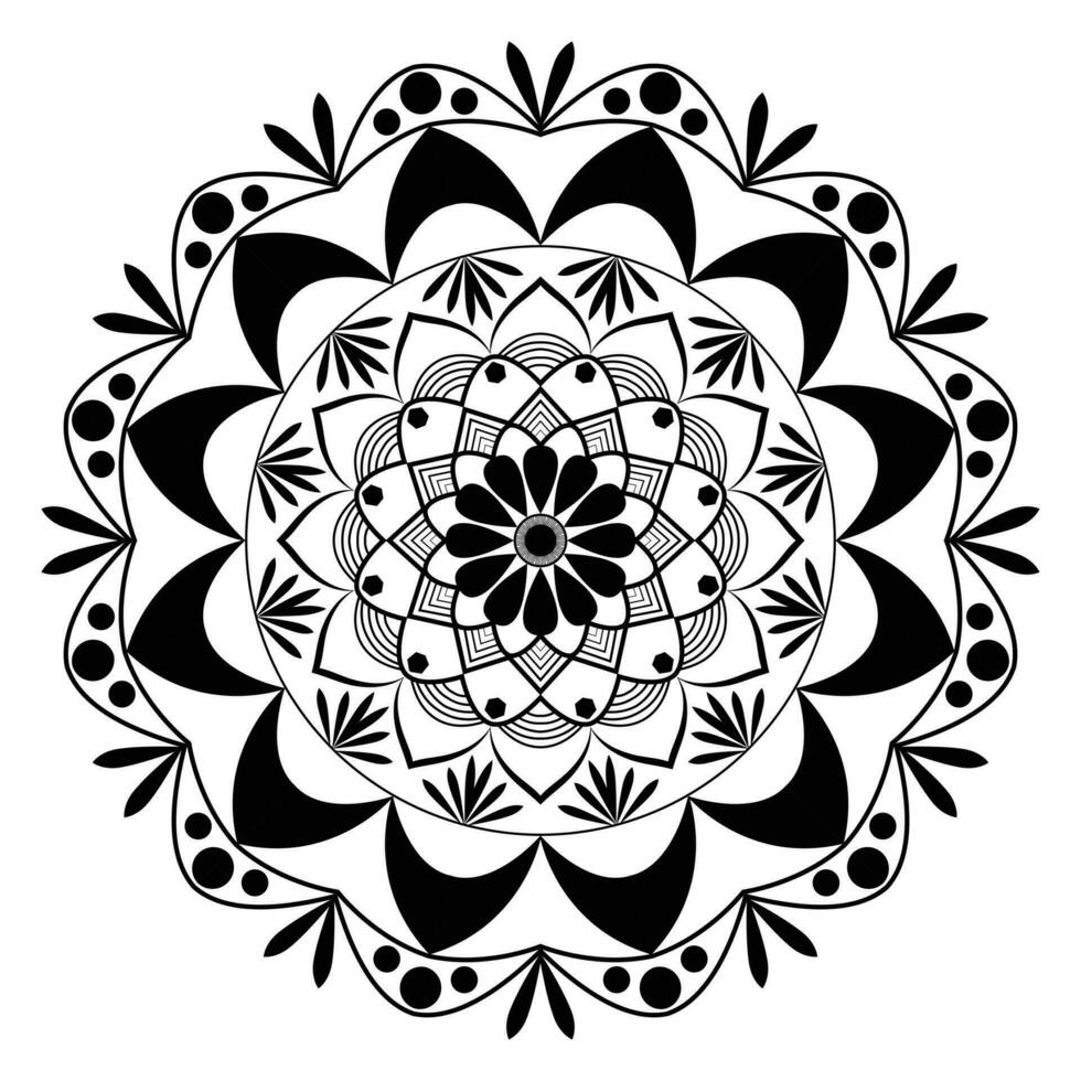 Luxury mandala decorative round ornament can be used for ramadan pattern flower simple art, indian puja alpona, greeting card, phone case print, etc vector