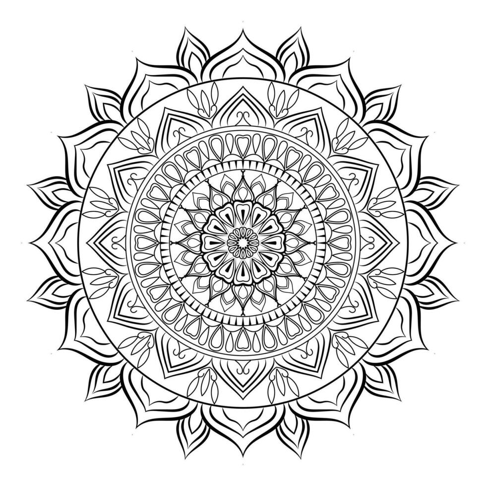Luxury mandala decorative round ornament can be used for ramadan pattern flower simple art, indian puja alpona, greeting card, phone case print, etc vector