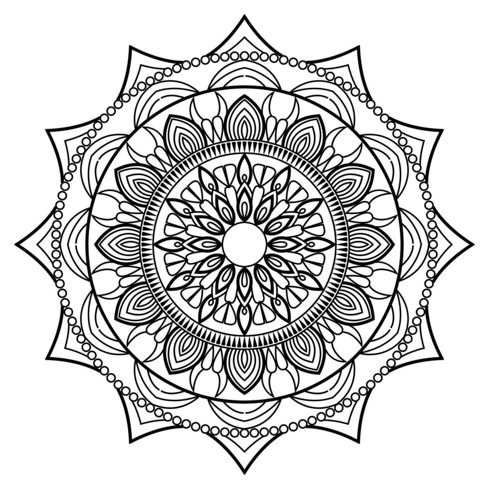 Luxury mandala decorative round ornament can be used for ramadan pattern flower simple art, indian puja alpona, greeting card, phone case print, etc vector