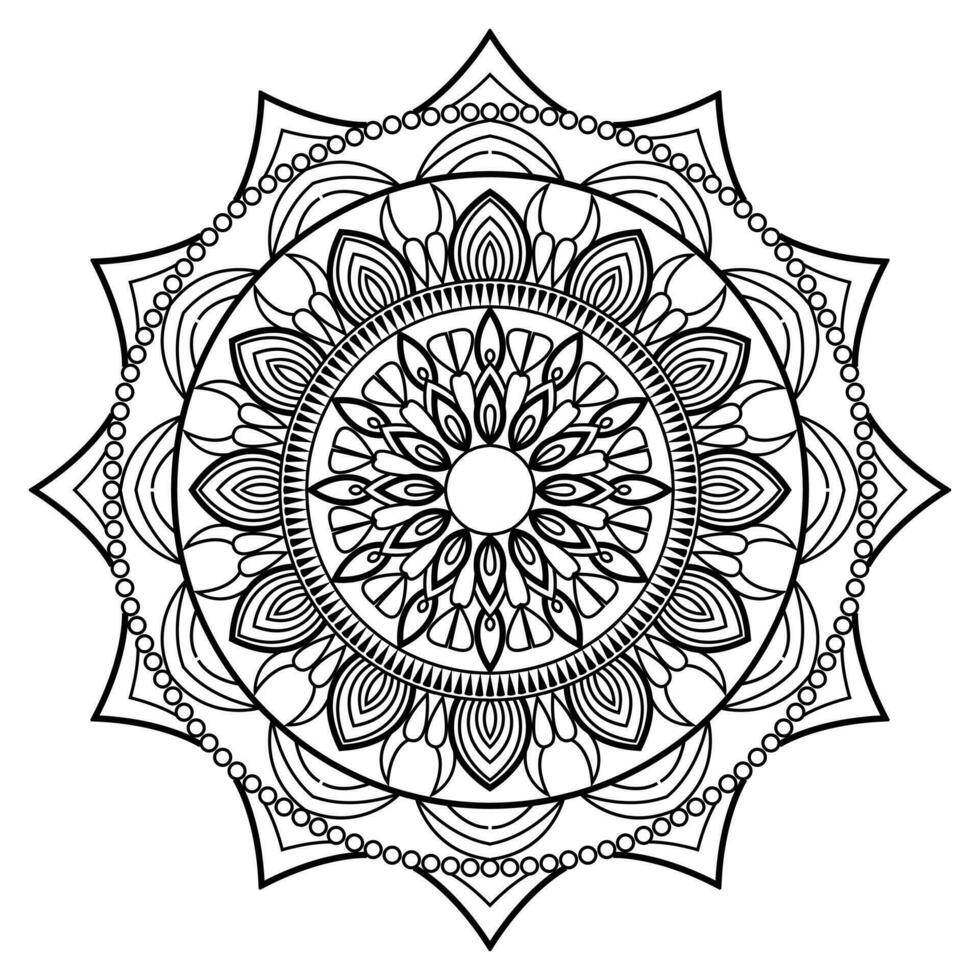 Luxury mandala decorative round ornament can be used for ramadan pattern flower simple art, indian puja alpona, greeting card, phone case print, etc vector