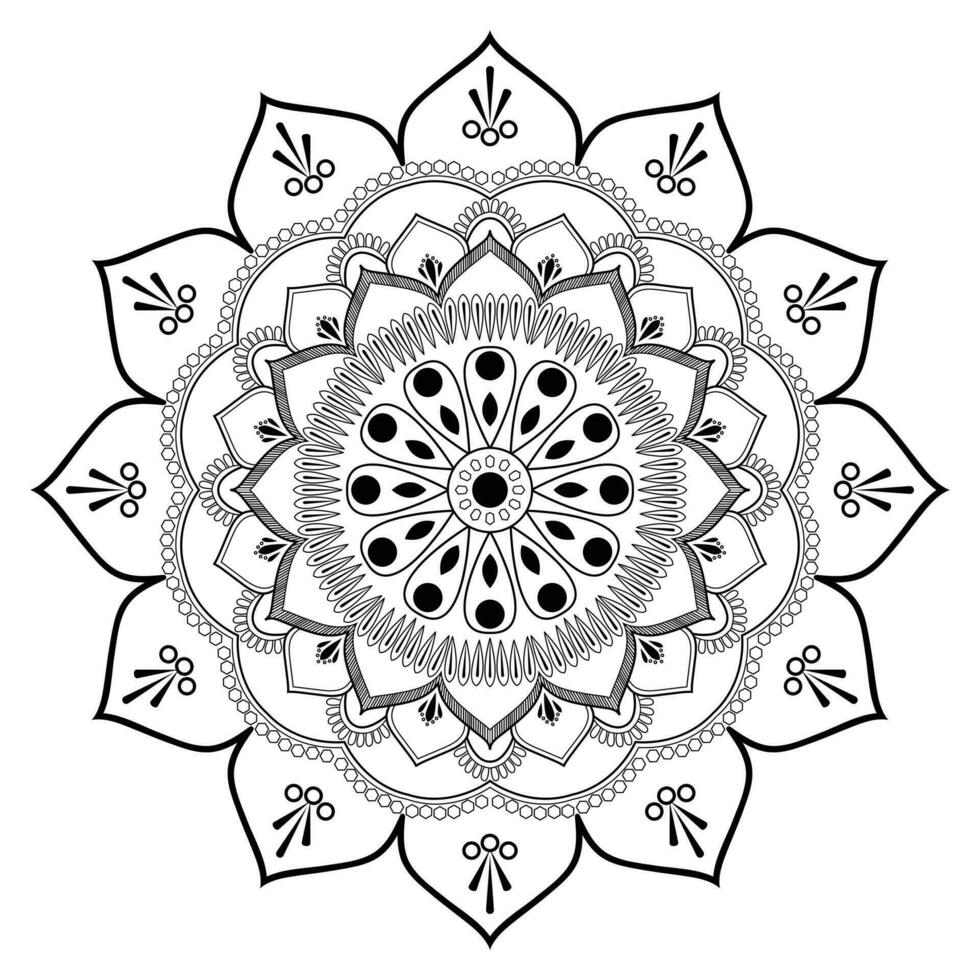 Luxury mandala decorative round ornament can be used for ramadan pattern flower simple art, indian puja alpona, greeting card, phone case print, etc vector