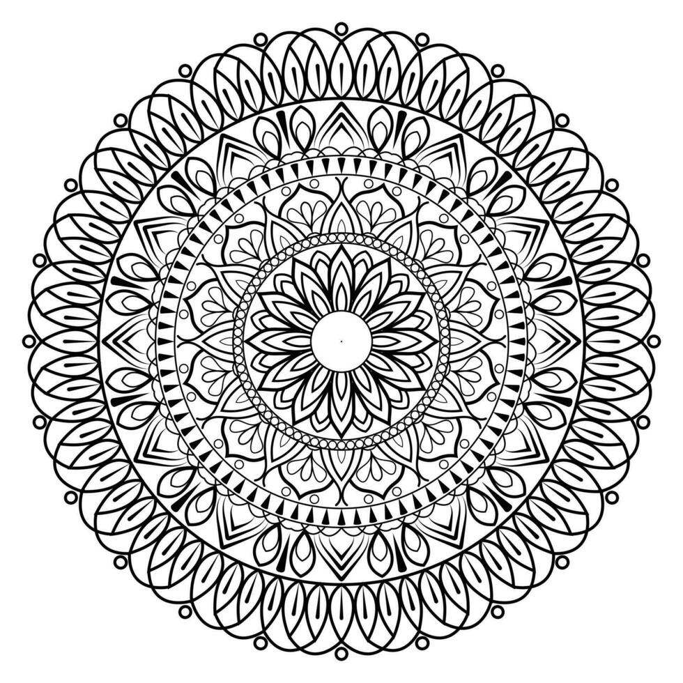 Luxury mandala decorative round ornament can be used for ramadan pattern flower simple art, indian puja alpona, greeting card, phone case print, etc vector