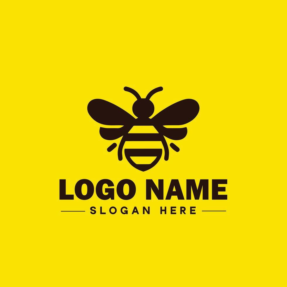 abeja logo insecto miel abeja moderno minimalista negocio logo icono editable vector