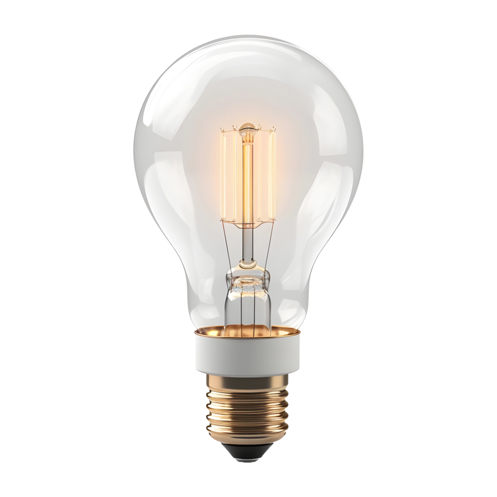 AI generated Classy Light Bulb on Transparent background - Ai Generated png