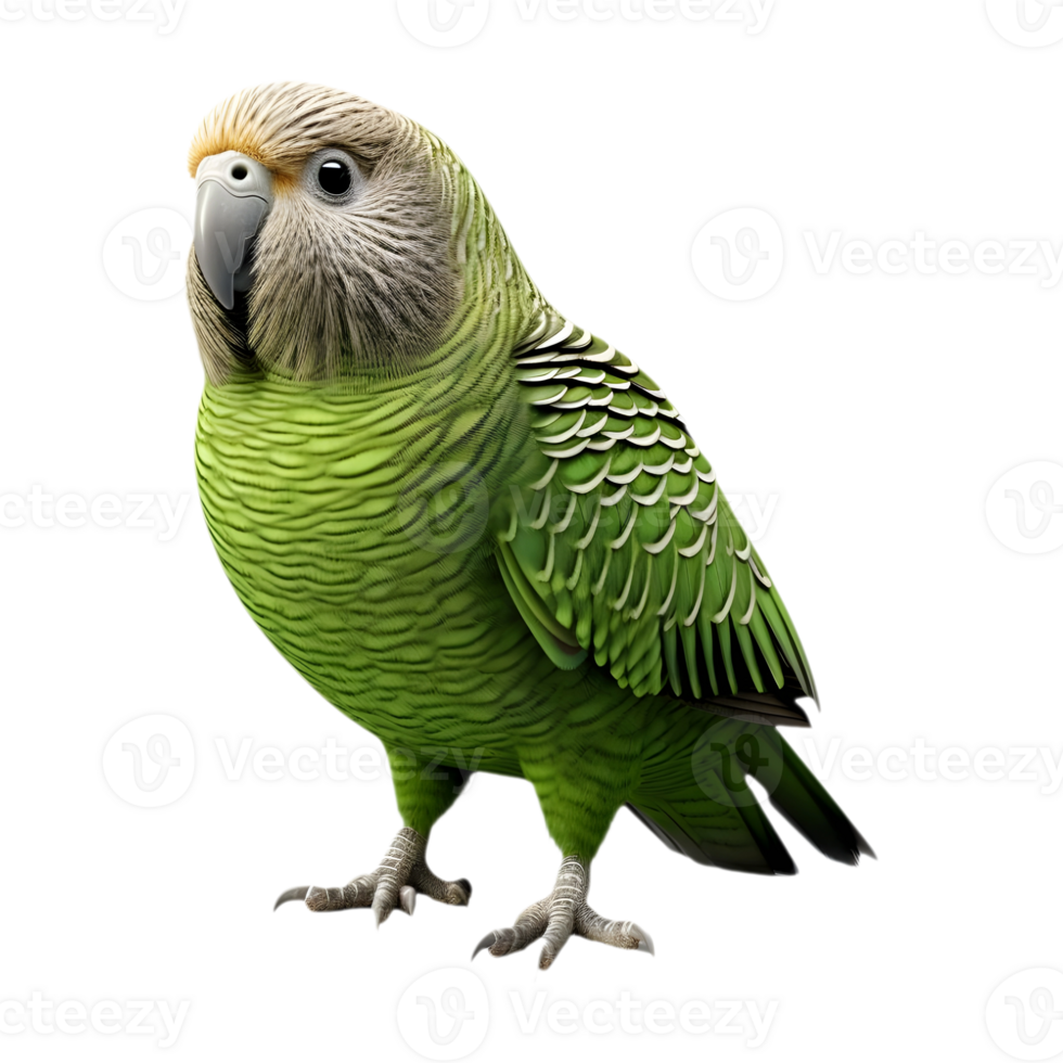 AI generated Green Parrot on Transparent background - Ai Generated png