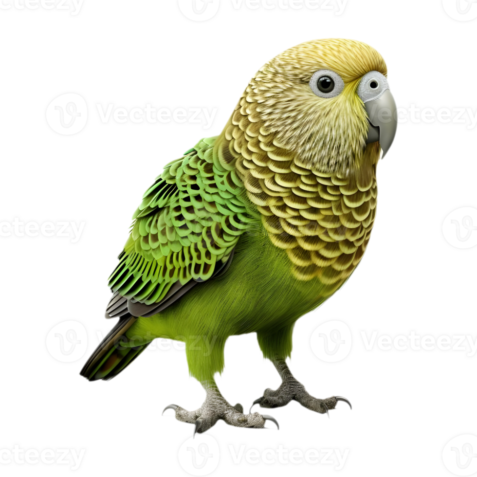 AI generated Green Parrot on Transparent background - Ai Generated png