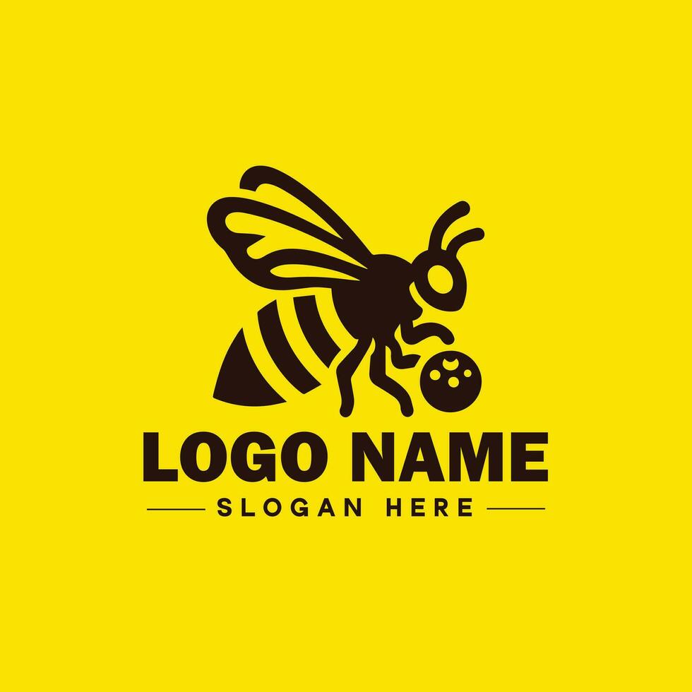 abeja logo insecto miel abeja moderno minimalista negocio logo icono editable vector