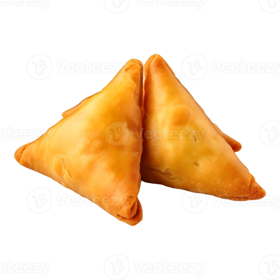 AI generated Crispy Samosas on Transparent background - Ai Generated png