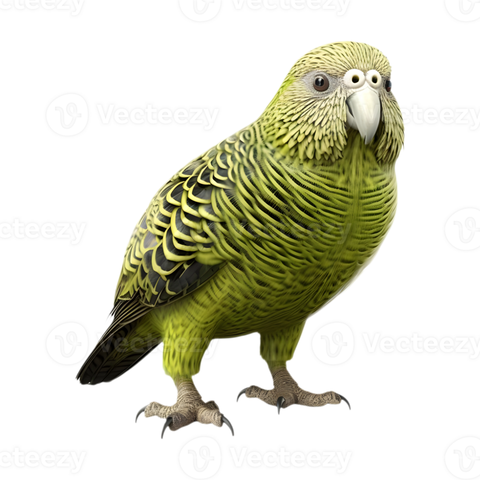 AI generated Green Parrot on Transparent background - Ai Generated png