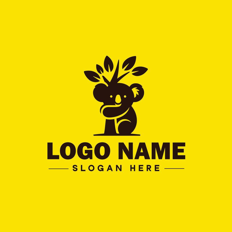 coala logo icono coala animal moderno minimalista negocio logo editable vector