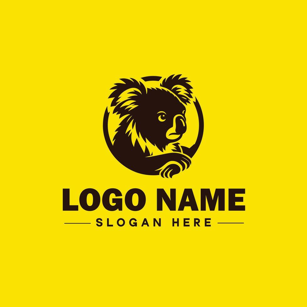 koala logo icon koala animal modern minimalist business logo editable vector