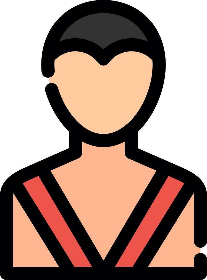 diseño de icono creativo de luchador vector