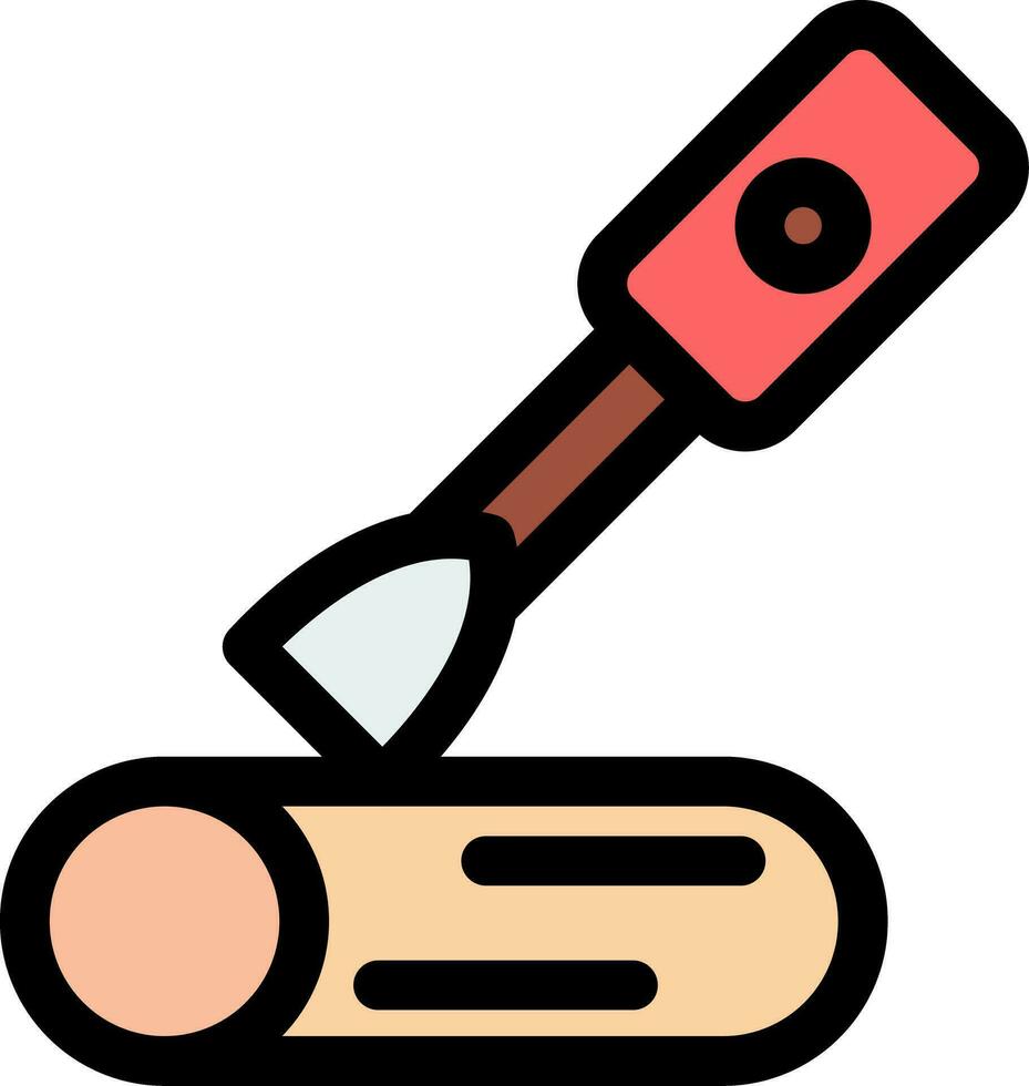 Wood Carving Creative Icon Design vector