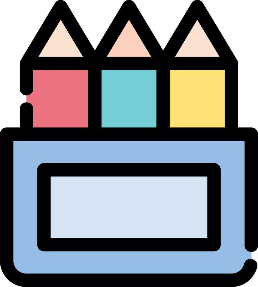 Colored Pencils Creative Icon Design vector