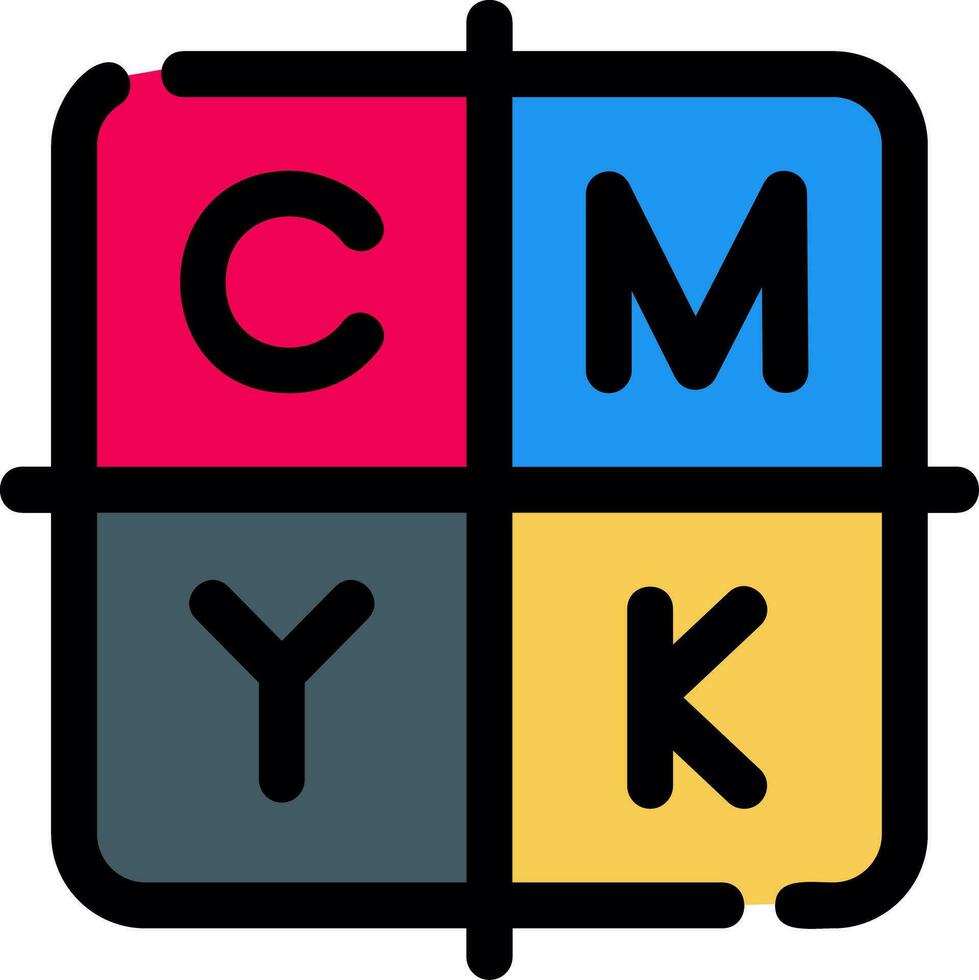 diseño de icono creativo cmyk vector