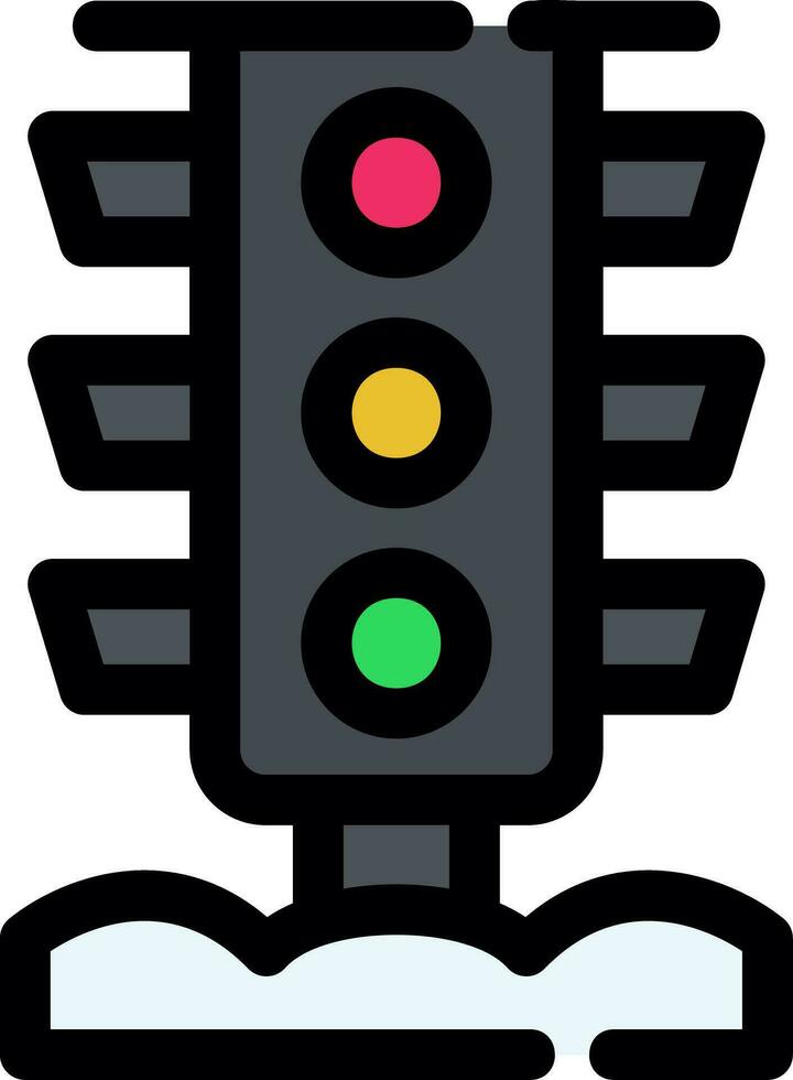 Traffic Light Creative Icon Design vector