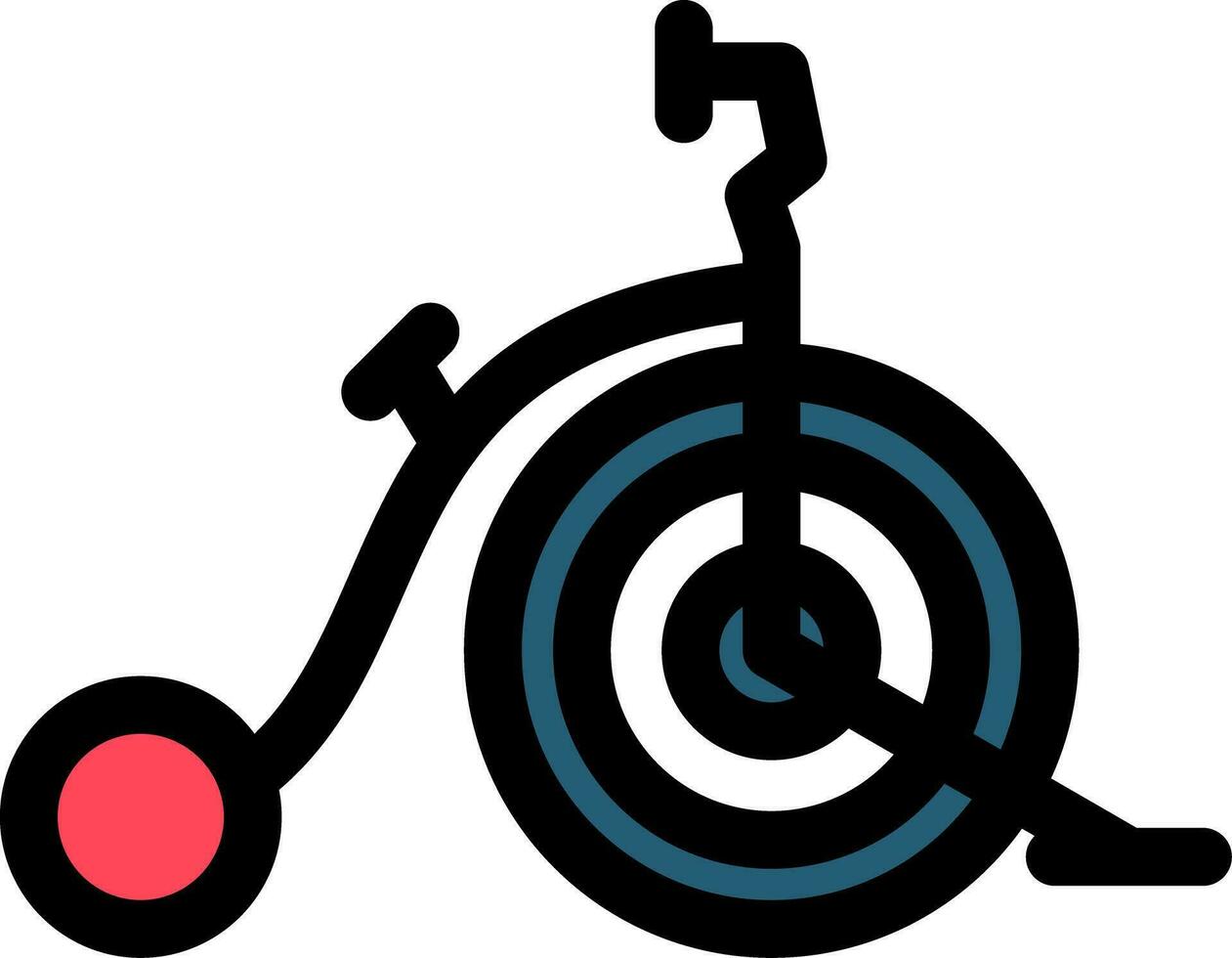 diseño de icono creativo de bicicleta de circo vector