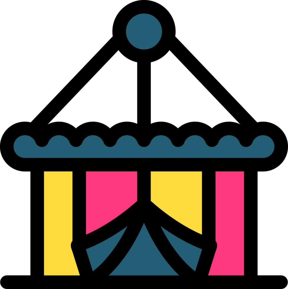 Circus Tent Creative Icon Design vector