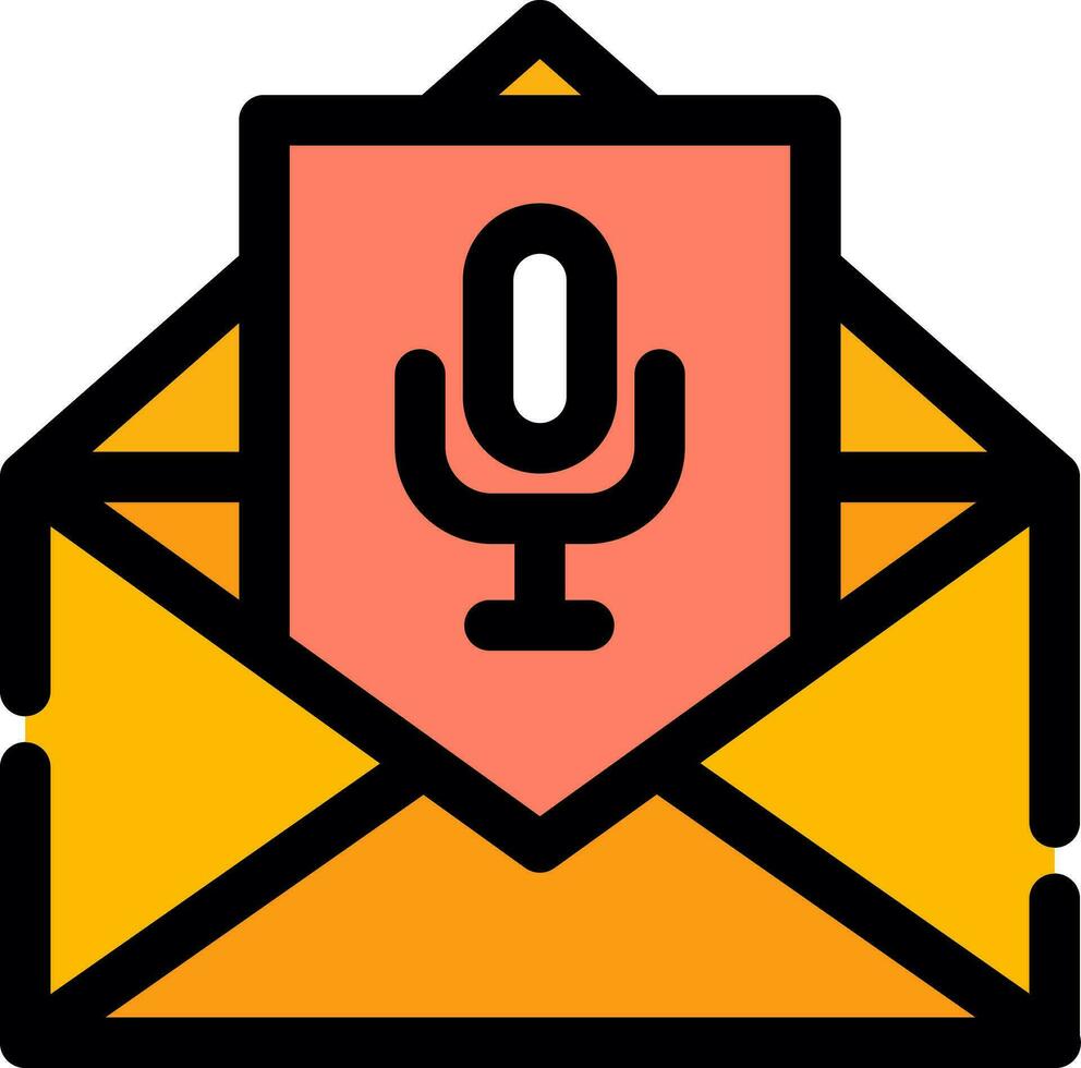 Voice Email Creative Icon Design vector