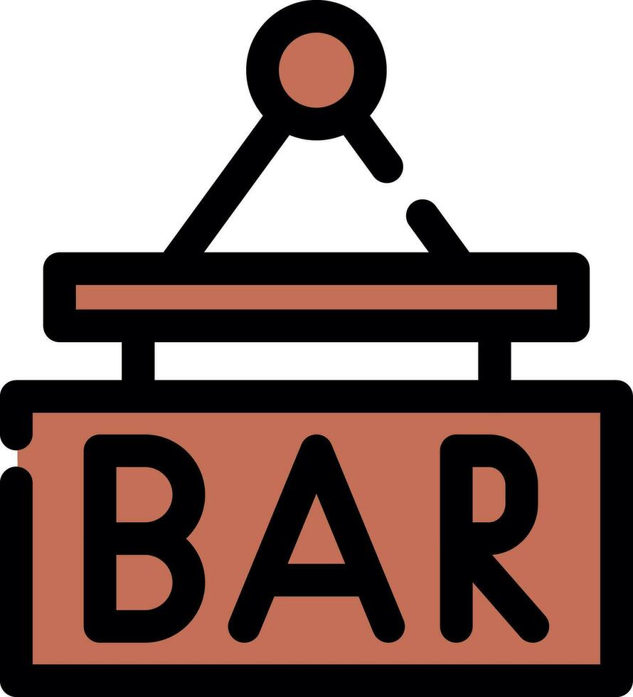 Bar Sign Board Creative Icon Design vector