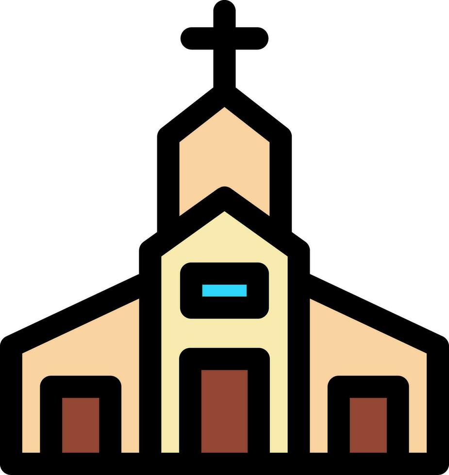 diseño de icono creativo de iglesia vector