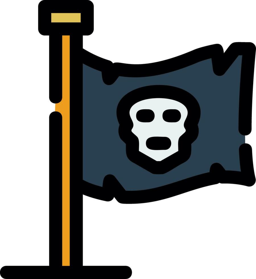 Pirates Flag Creative Icon Design vector