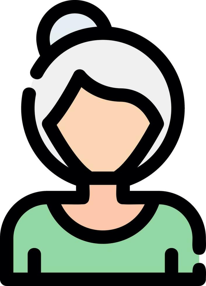 Old Woman Creative Icon Design vector