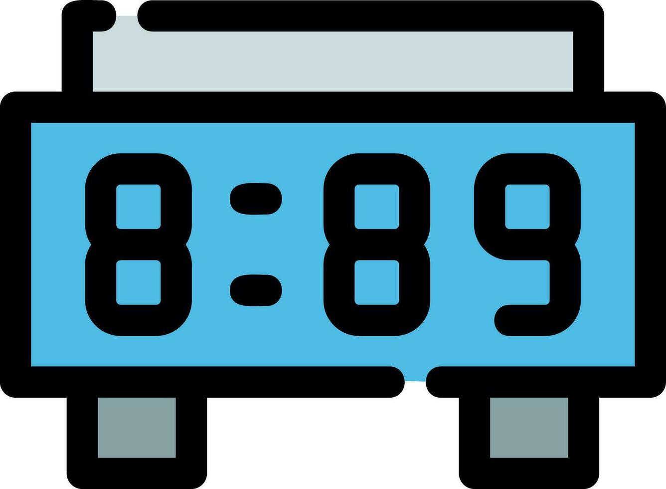 Digital Clock Creative Icon Design vector