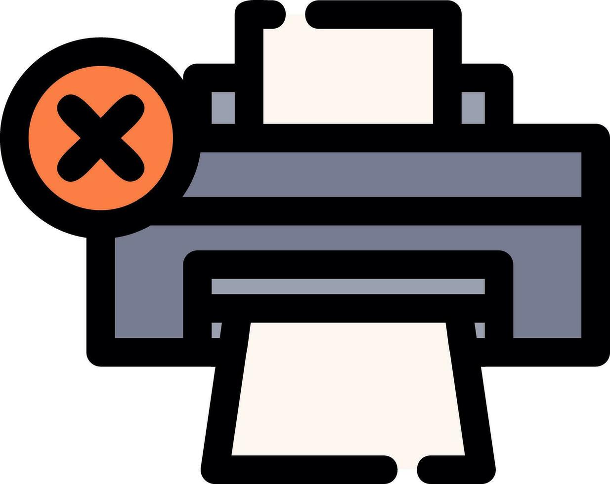 Printer Error Creative Icon Design vector