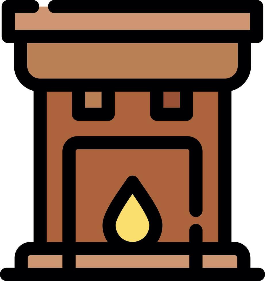 diseño de icono creativo de chimenea vector