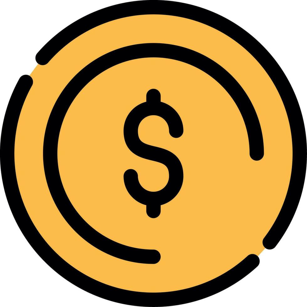 Dollar Coin Creative Icon Design vector