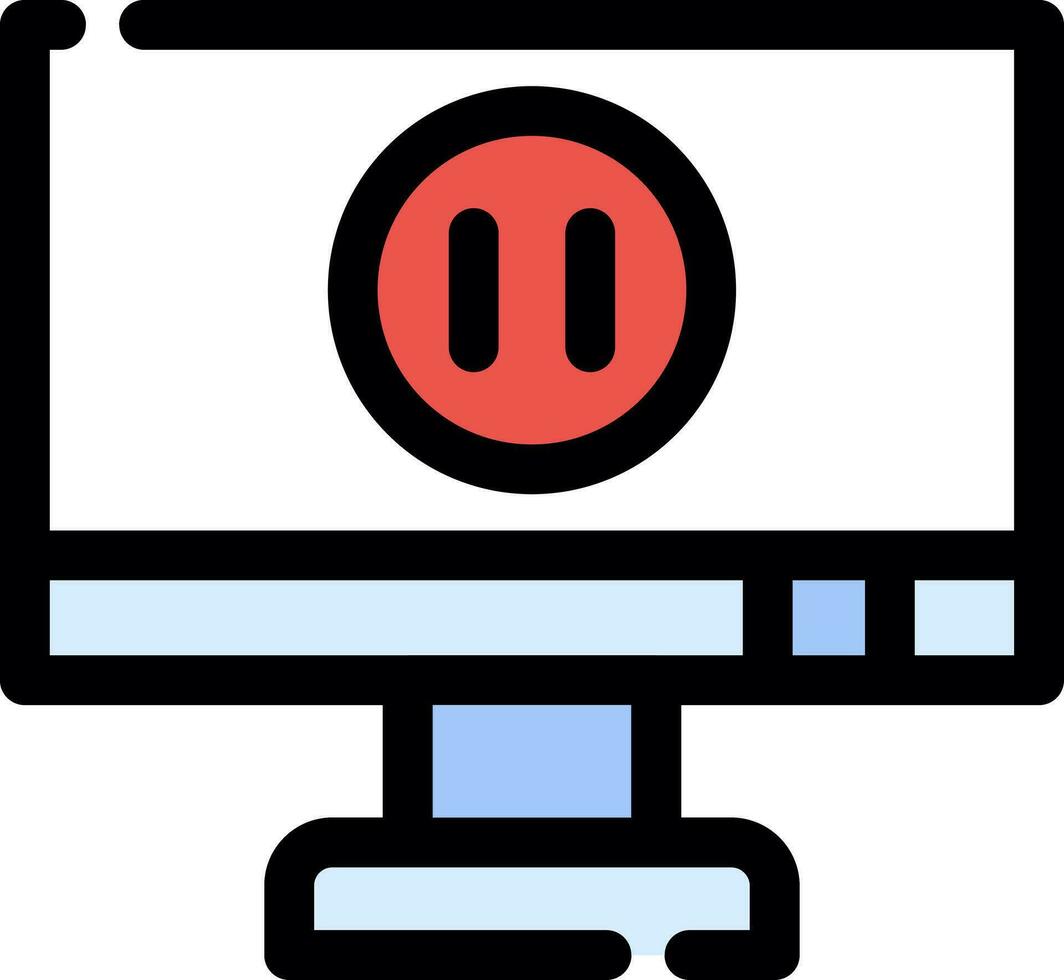 Pause Creative Icon Design vector