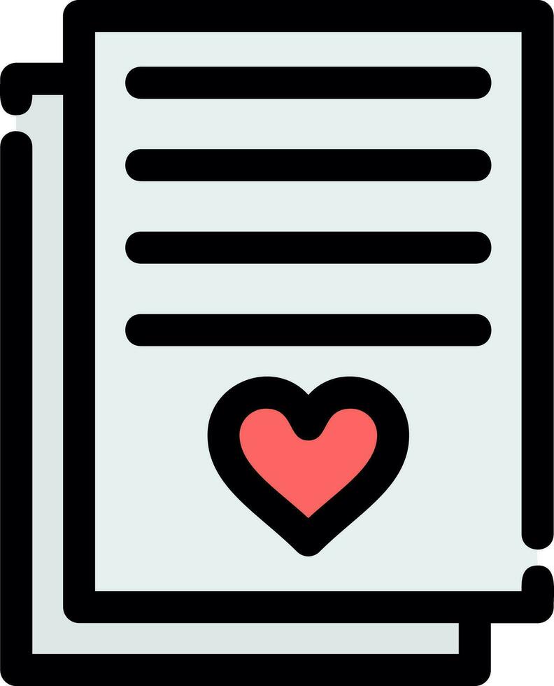 diseño de icono creativo de carta de amor vector