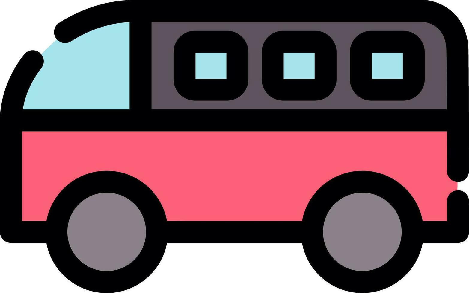 Minivan Creative Icon Design vector