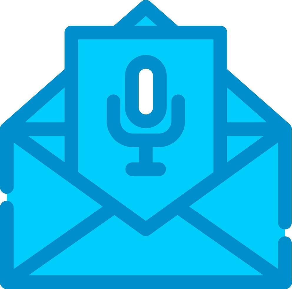 diseño de icono creativo de correo electrónico de voz vector