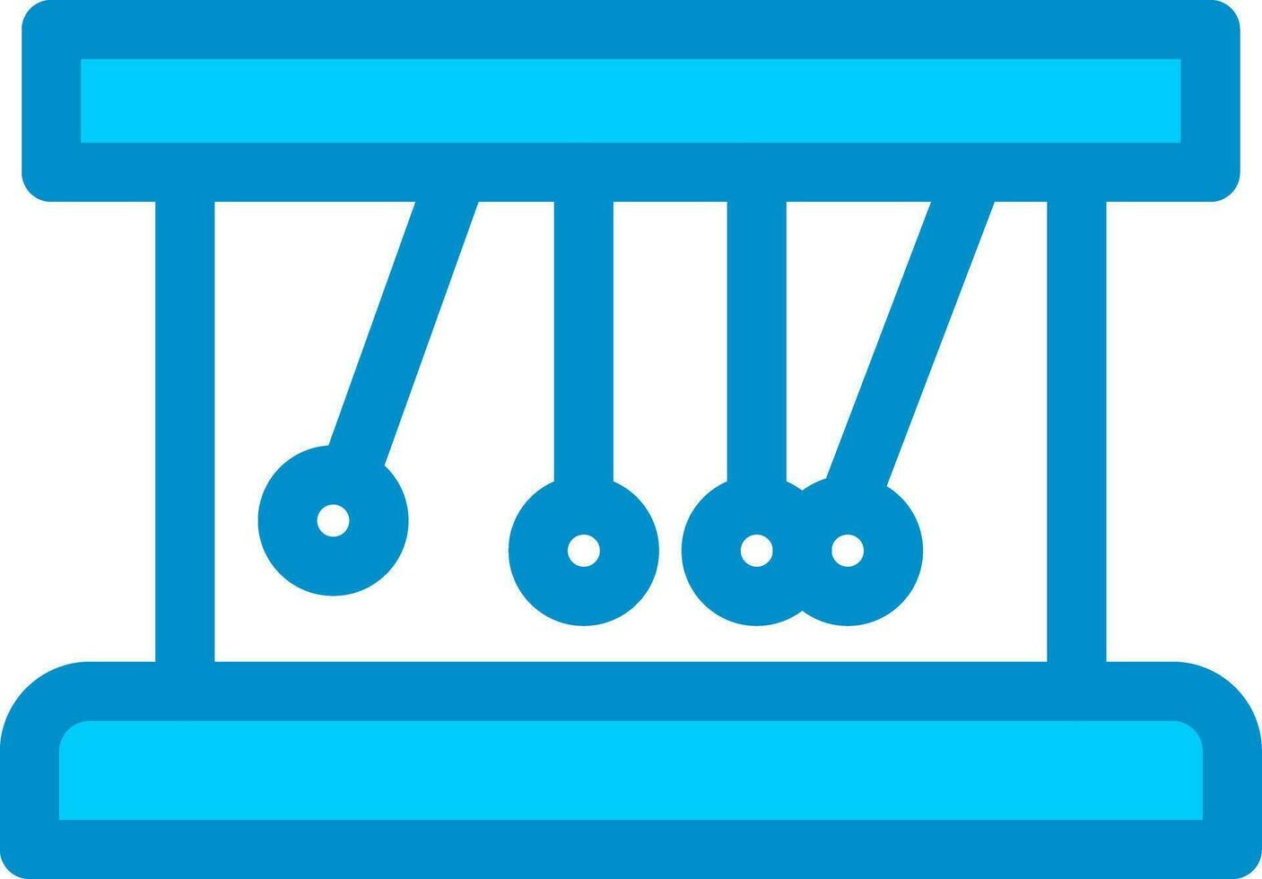 Newton Cradle Creative Icon Design vector