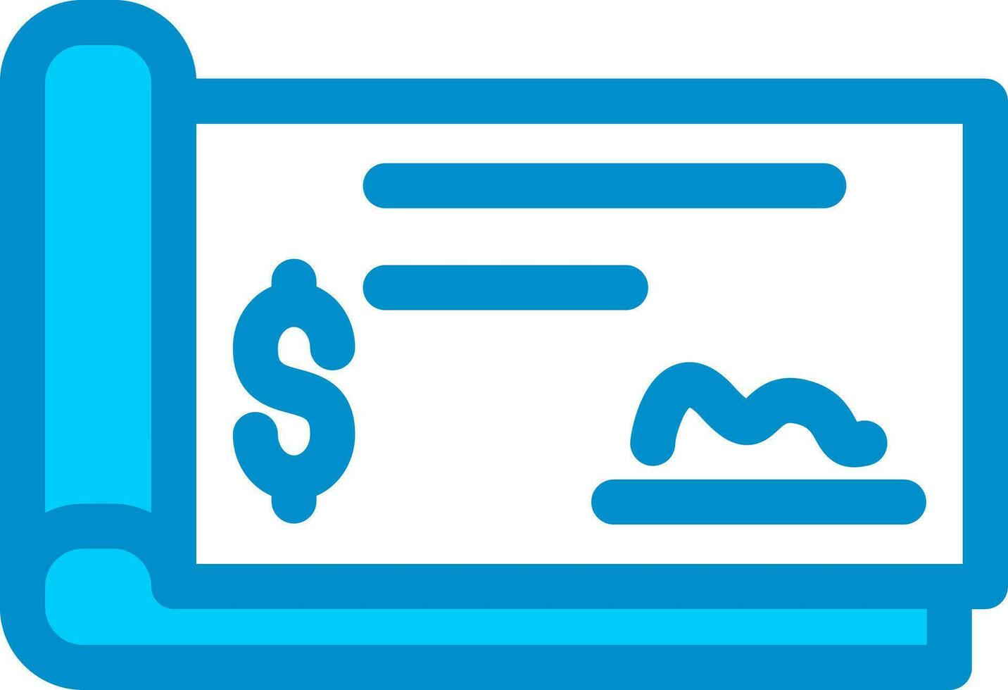 Cheque Creative Icon Design vector