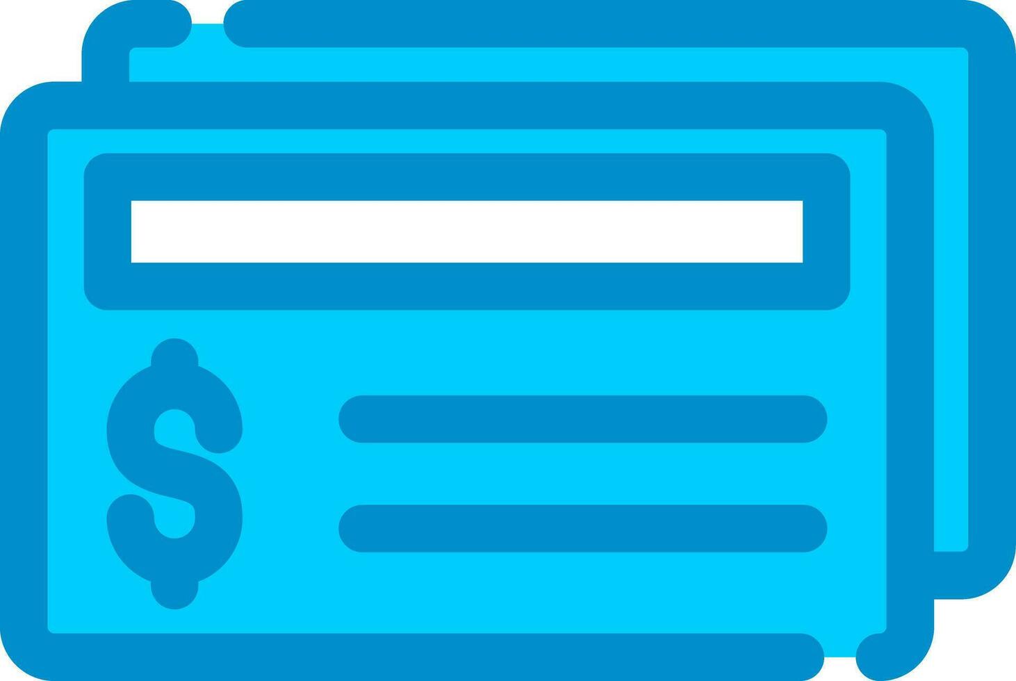 Cheque Creative Icon Design vector