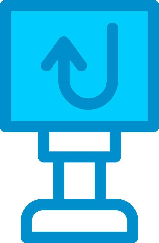 U Turn Creative Icon Design vector