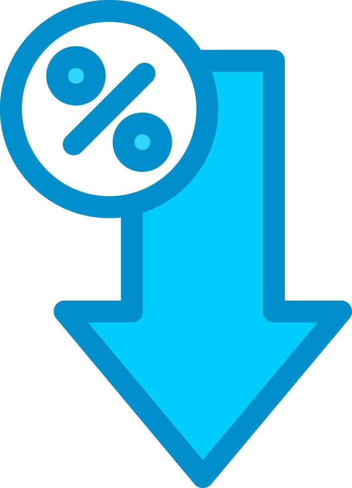 Decrease Creative Icon Design vector