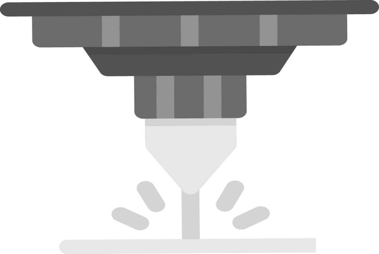 Water Cutting Machine Creative Icon Design vector