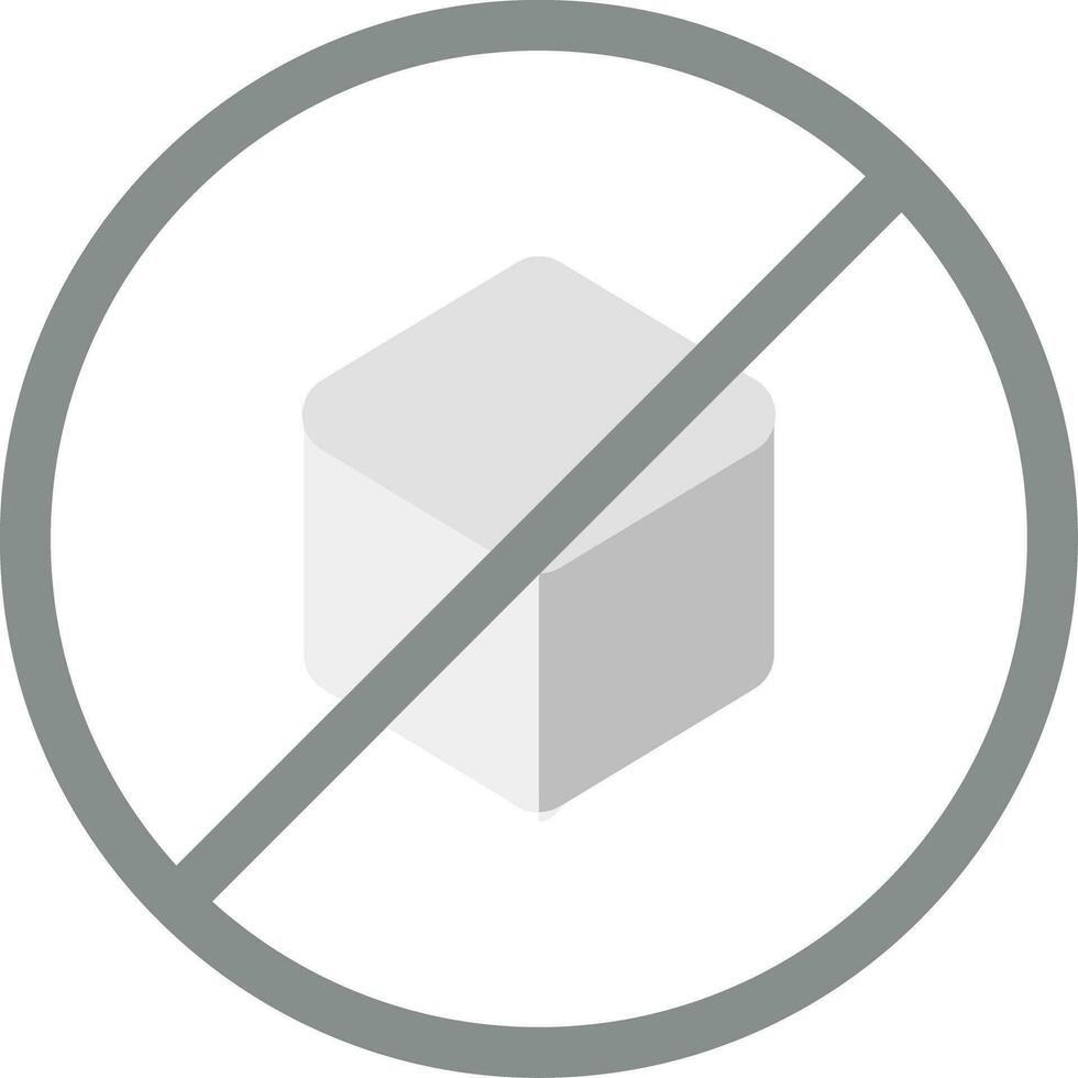 No Sugar Creative Icon Design vector