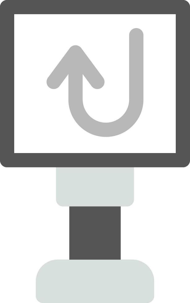 U Turn Creative Icon Design vector